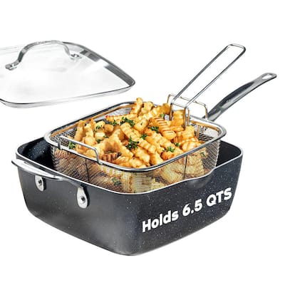 Tramontina 5.5 qt. Hard-Anodized Aluminum Nonstick Covered Deep Saute Pan  80123/072DS - The Home Depot