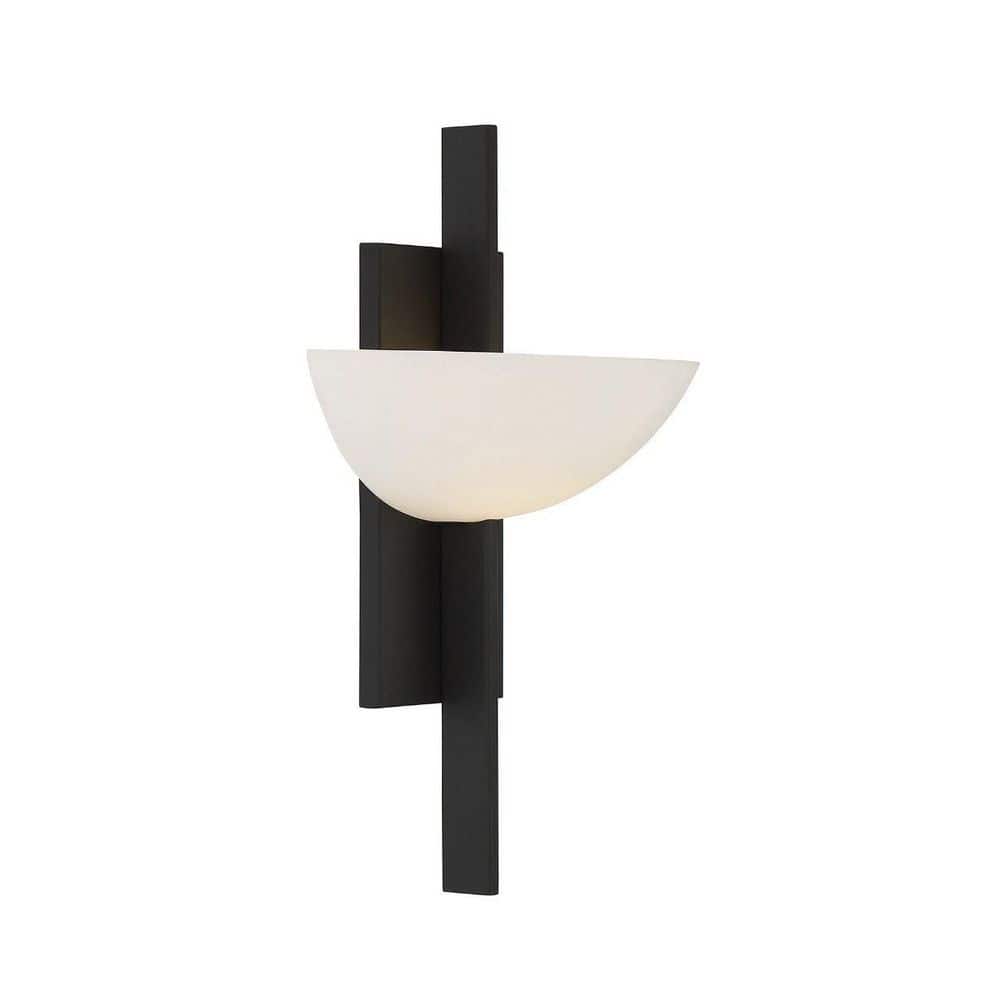 Mid-Century Modern Matte Black Dimmable Wall Sconce