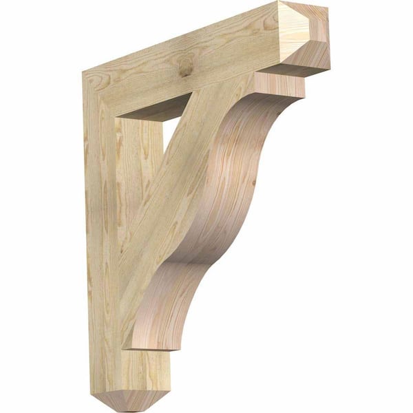 Ekena Millwork 6 in. x 36 in. x 36 in. Douglas Fir Funston Craftsman Rough Sawn Bracket