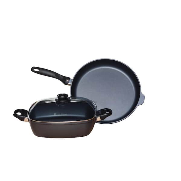 Classic Series Induction 3-Piece Cast Aluminum Nonstick Cookware Set in Gray