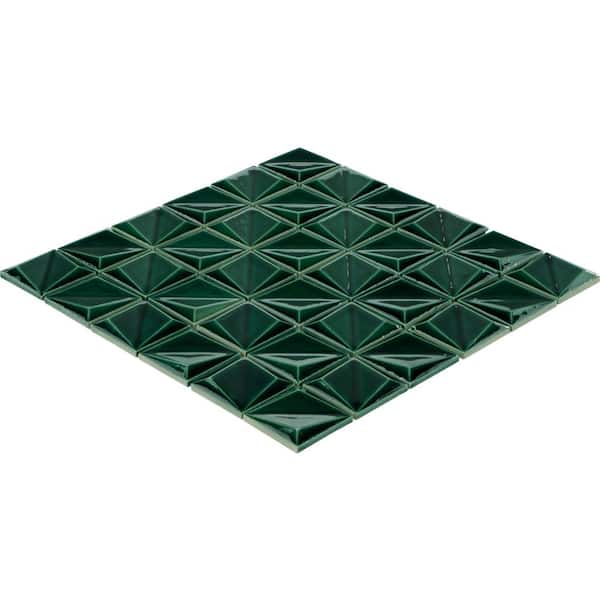 Daltile Artefino Vintage Jade 12 in. x 12 in. Glossy Porcelain