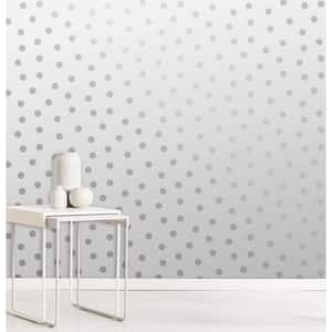 Cece Silver Starlight Spots Matte Non-Pasted Peelable Paper Wallpaper