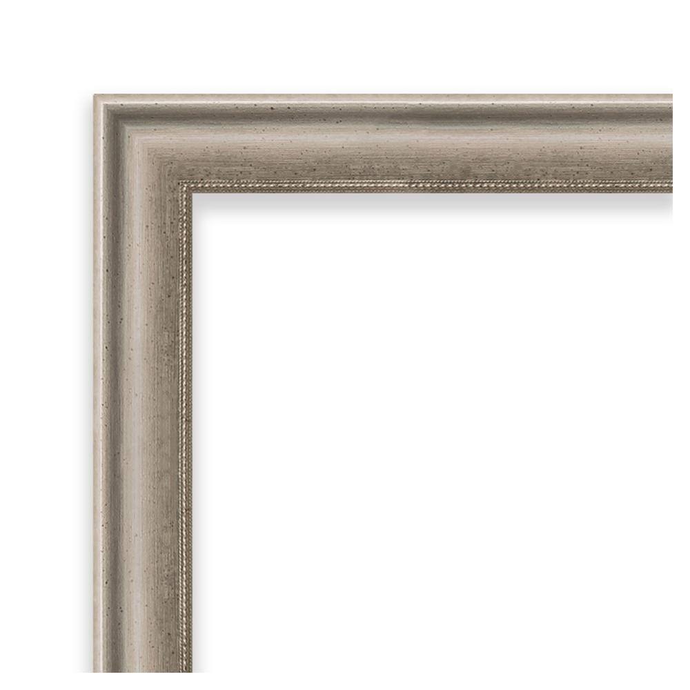 Pewter Framed Grey Magnetic Memo Board with Wood Frame