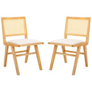 Hattie Natural 20.1 in. Rattan Dining Chair (Set of 2)