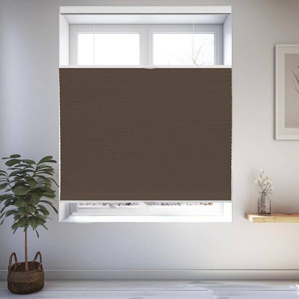 Chicology Cut-to-Size Brown Light Filtering Cordless Top Down