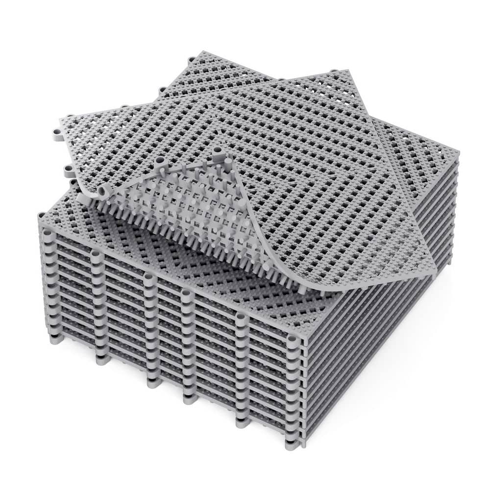 12 in. x 12 in. Interlocking Drainage Floor Tile Set, Anti-Slip PVC for Patio, Garage and Pool Areas(12-Pack) price history on PriceWatchPro