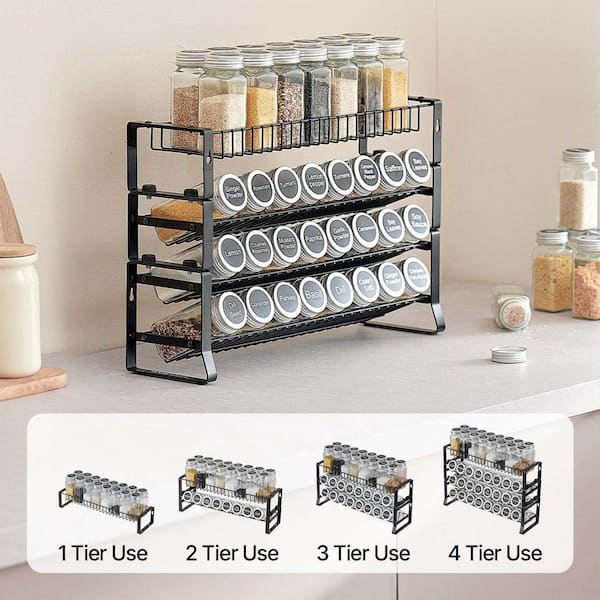 Siavonce Spice Rack Organizer for Cabinet Kitchen Countertop