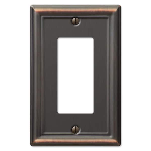 AMERELLE Bronze 1-Gang Decorator/Rocker Wall Plate (1-Pack)