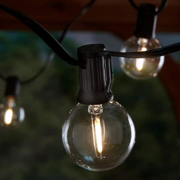 25-Light 25 ft. Outdoor Plug-in Globe LED G40 Bulb String-Light