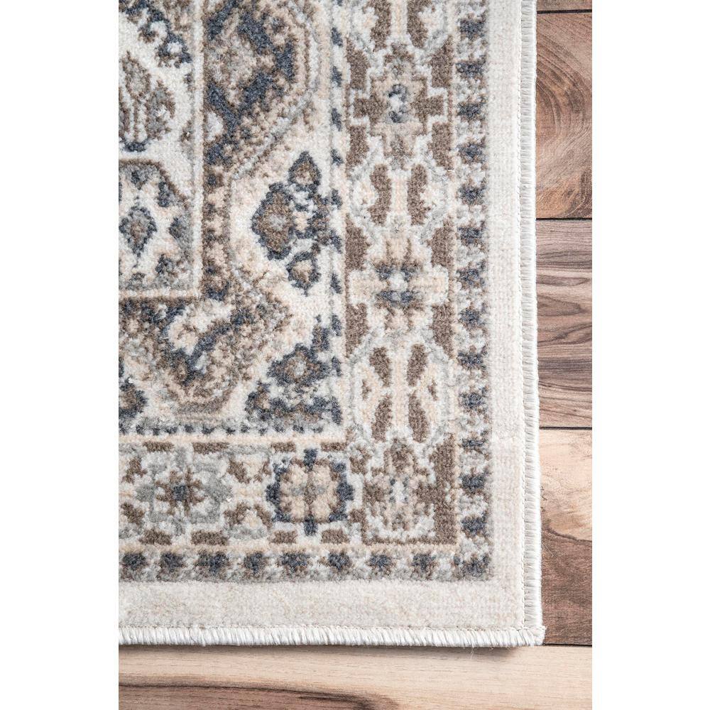 Becca Beige Rectangular Synthetic Geometric Area Rug