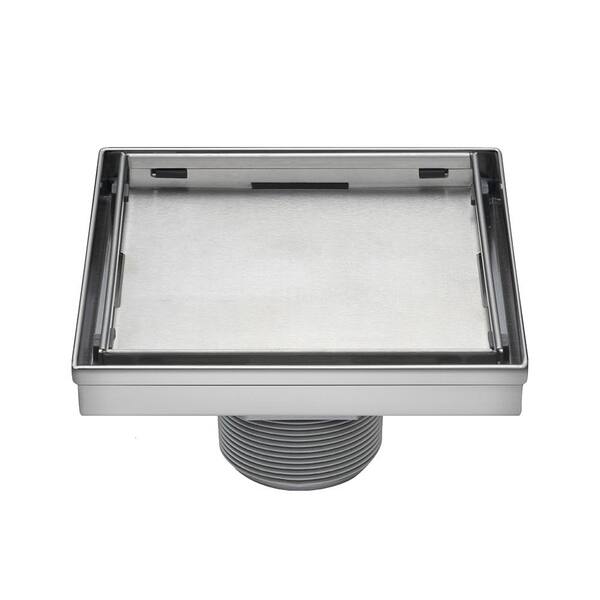 Mediterraneo 4.5 in. Square Shower Drain, Dual Design ZS3 The Home Depot