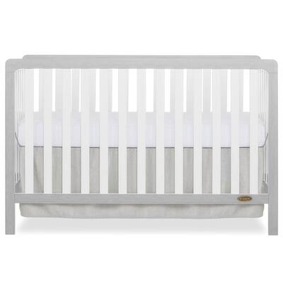 Ridgefield II White with Wire brushed Pebble Grey 5-in-1 Convertible Crib
