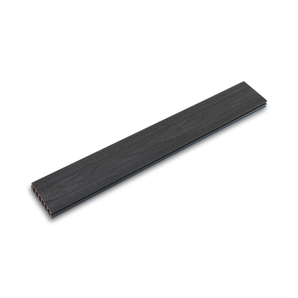 Heavy-Duty 1 in. x 5.4 in. x 8 ft. Black Grooved Hollow Composite Decking Board price history on PriceWatchPro