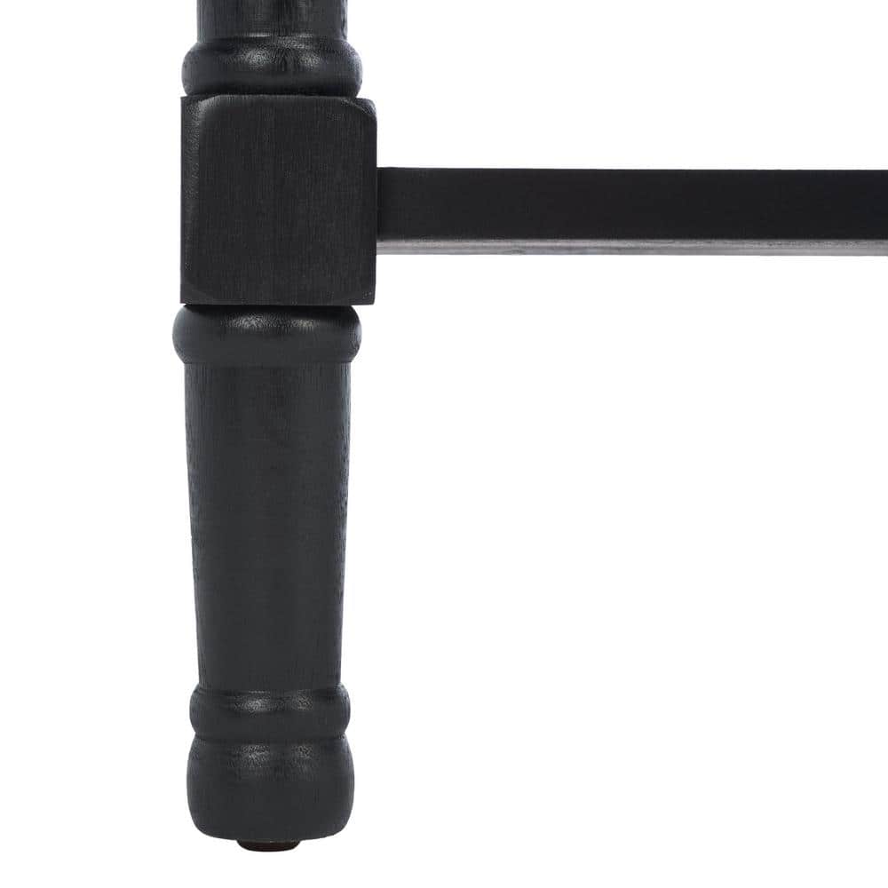 Peyton Black Wood and Metal Hallway Table with Storage