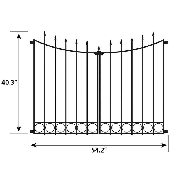 Vigoro Beaumont No Dig 40 4 In H X 53 7 W Black Steel Decorative Fence Gate 860343 The Home Depot - Decorative Garden Gates Home Depot Vigoro Beaumont No Dig 40 4 In H X 53 7 W Black Steel Decorative Fence Gate 860343 The Home Depot - Decorative Garden Gates Home Depot