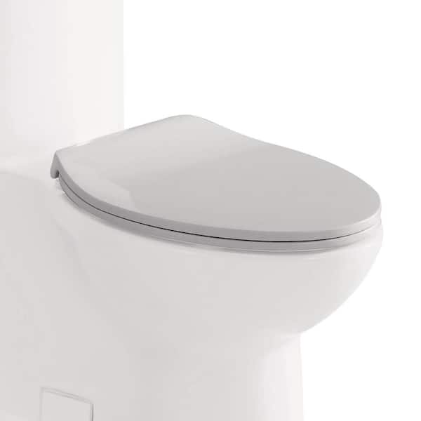 EAGO R-364SEAT Elongated Closed Front Toilet Seat in White