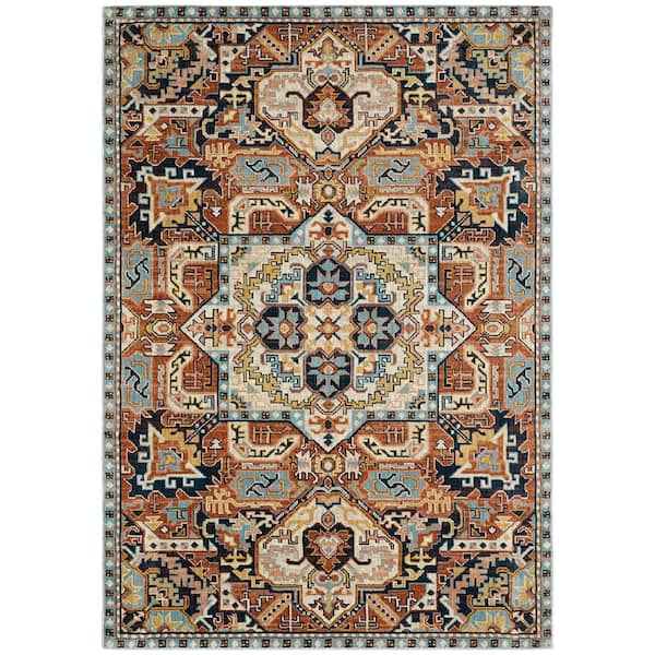 Home Decorators Collection Cadence Multi 10 ft. x 12 ft. Medallion Area Rug