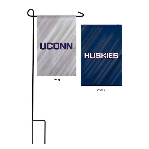1 ft. x 1-1/2 ft. University of Connecticut 2-Sided Garden Flag with 3-2/3 ft. Metal Flagpole