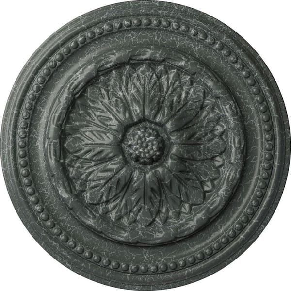 Ekena Millwork 1-7/8" x 15-3/4" x 15-3/4" Polyurethane Chester Ceiling Medallion, Athenian Green Crackle