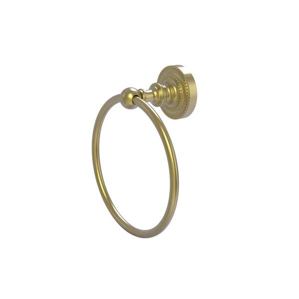 Allied Brass Dottingham Collection Towel Ring in Satin Brass