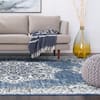 Tayse Rugs Wyatt Oriental Blue 2 ft. x 8 ft. Indoor Runner Rug WYT1406 2x8  - The Home Depot