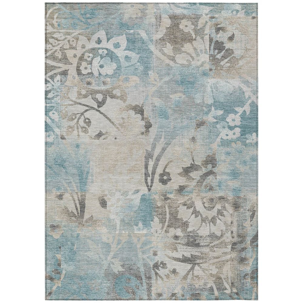 Chantille Machine Washable Indoor/Outdoor Abstract ACN2915 Teal 10 ft. x 14 ft. Area Rug price history on PriceWatchPro