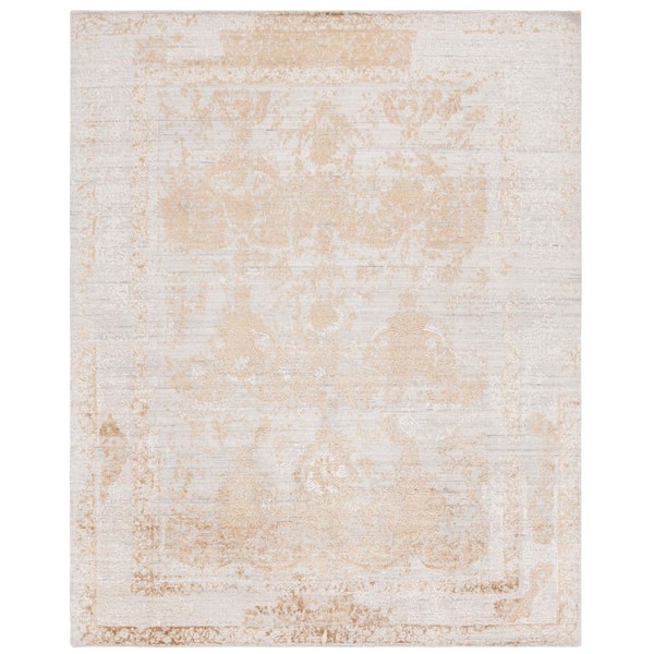 Bedford 10 ft. x 14 ft. Beige/Gold Abstract Traditional Area Rug