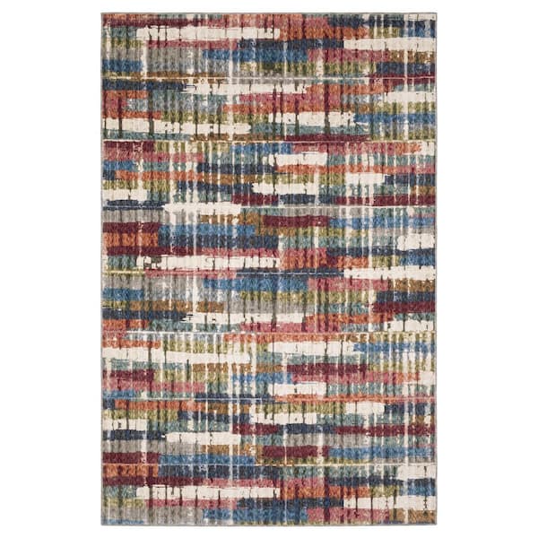 Talon 8 ft. x 11 ft. Red/Green Abstract Area Rug