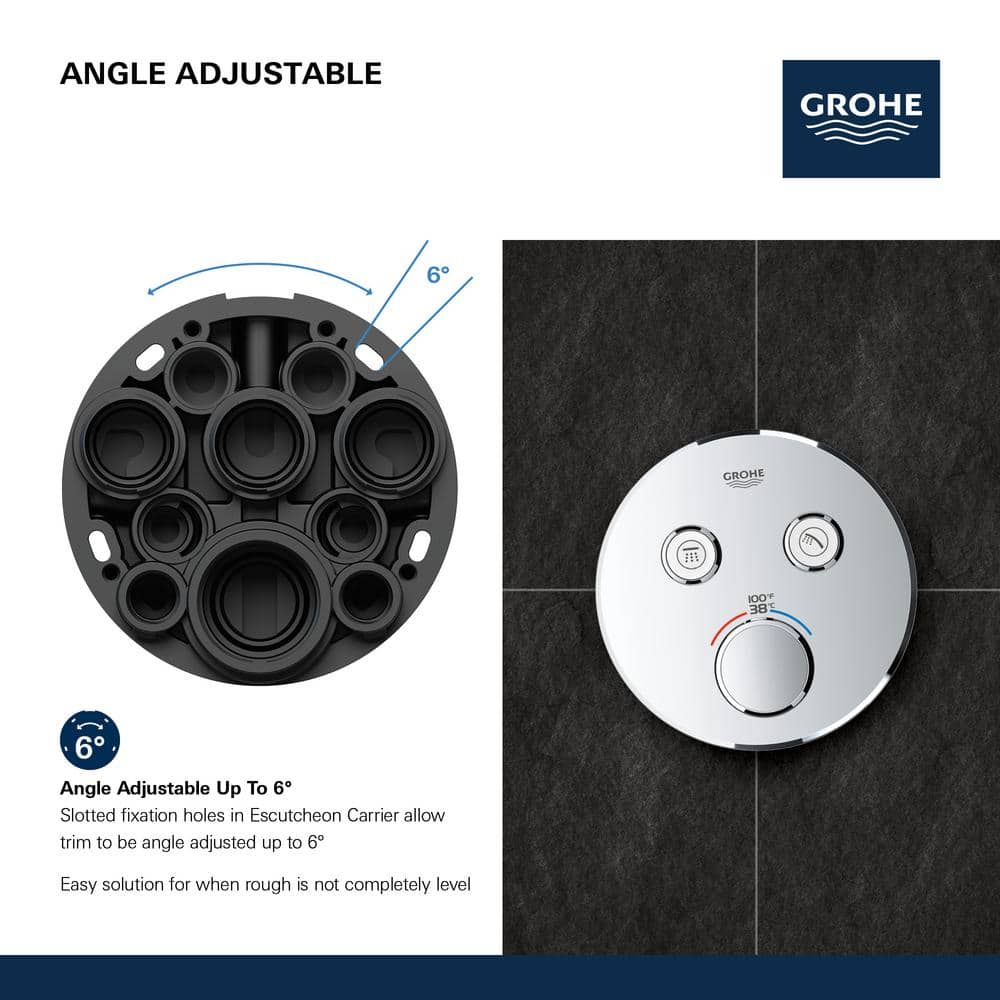 Chrome Dual-Function Wall-Mounted Shower Valve Trim