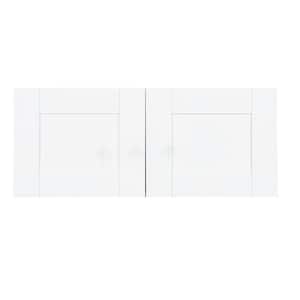 Anchester Assembled 36 in. x 12 in. x 24 in. Wall Cabinet with 2-Doors no Shelf in White