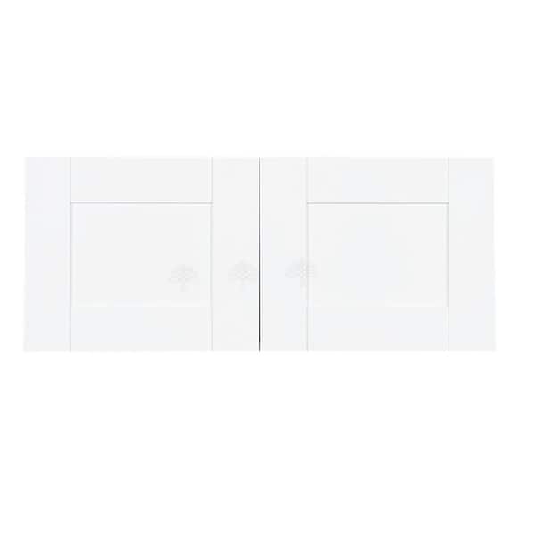 LIFEART CABINETRY Anchester Assembled 36 in. x 12 in. x 24 in. Wall Cabinet with 2-Doors no Shelf in White
