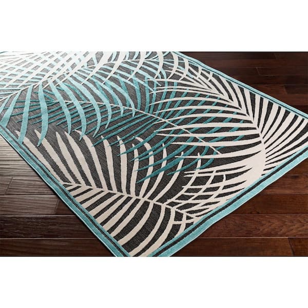 Guaral Teal 5 ft. x 8 ft. Indoor/Outdoor Area Rug