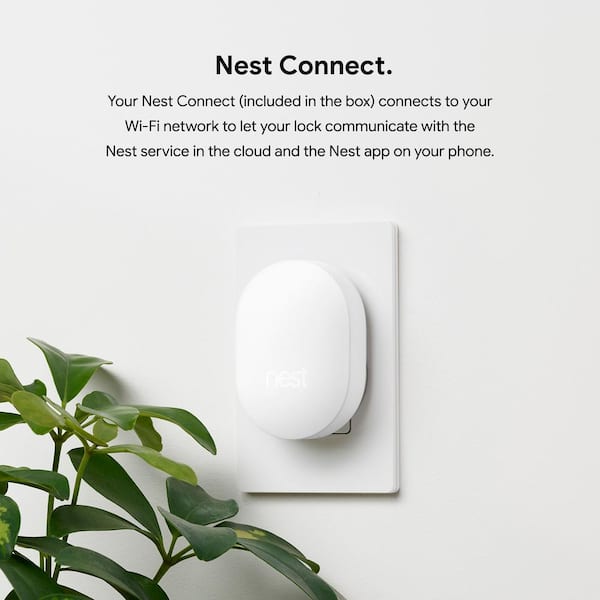 Google Nest x Yale Lock Satin Nickel Wi-fi Compatibility Bluetooth