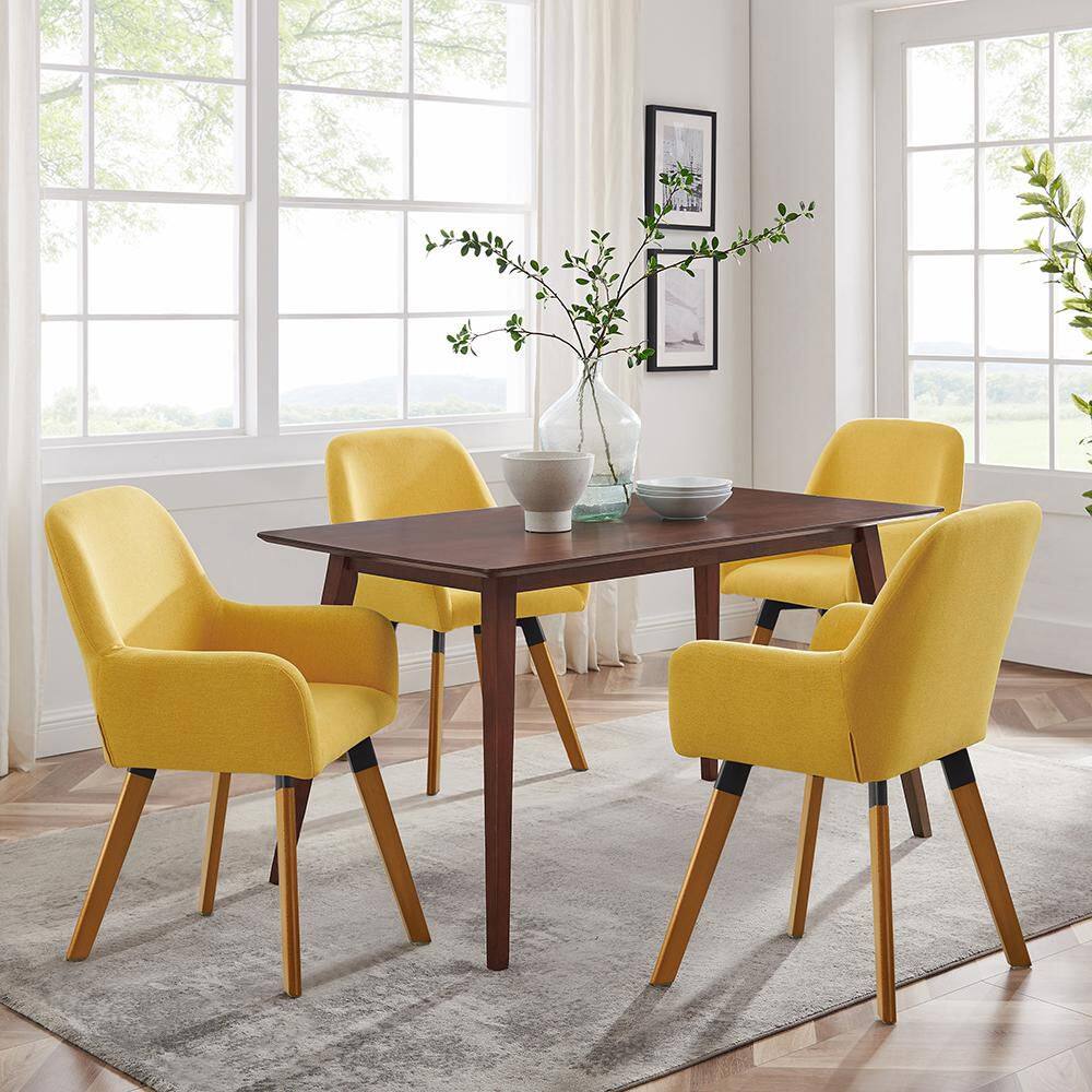 Rayshawn Yellow Velvet Swivel Accent Chair with Metal Base