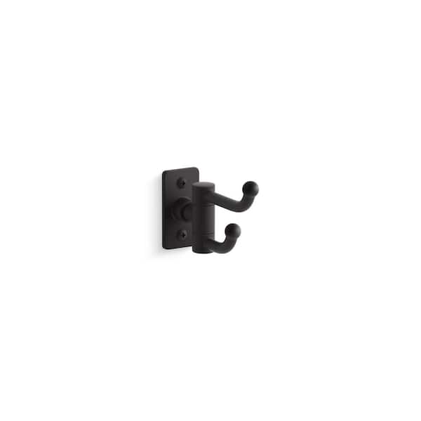 KOHLER Castia By Studio McGee J-Hook Double Robe/Towel Hook in Matte Black