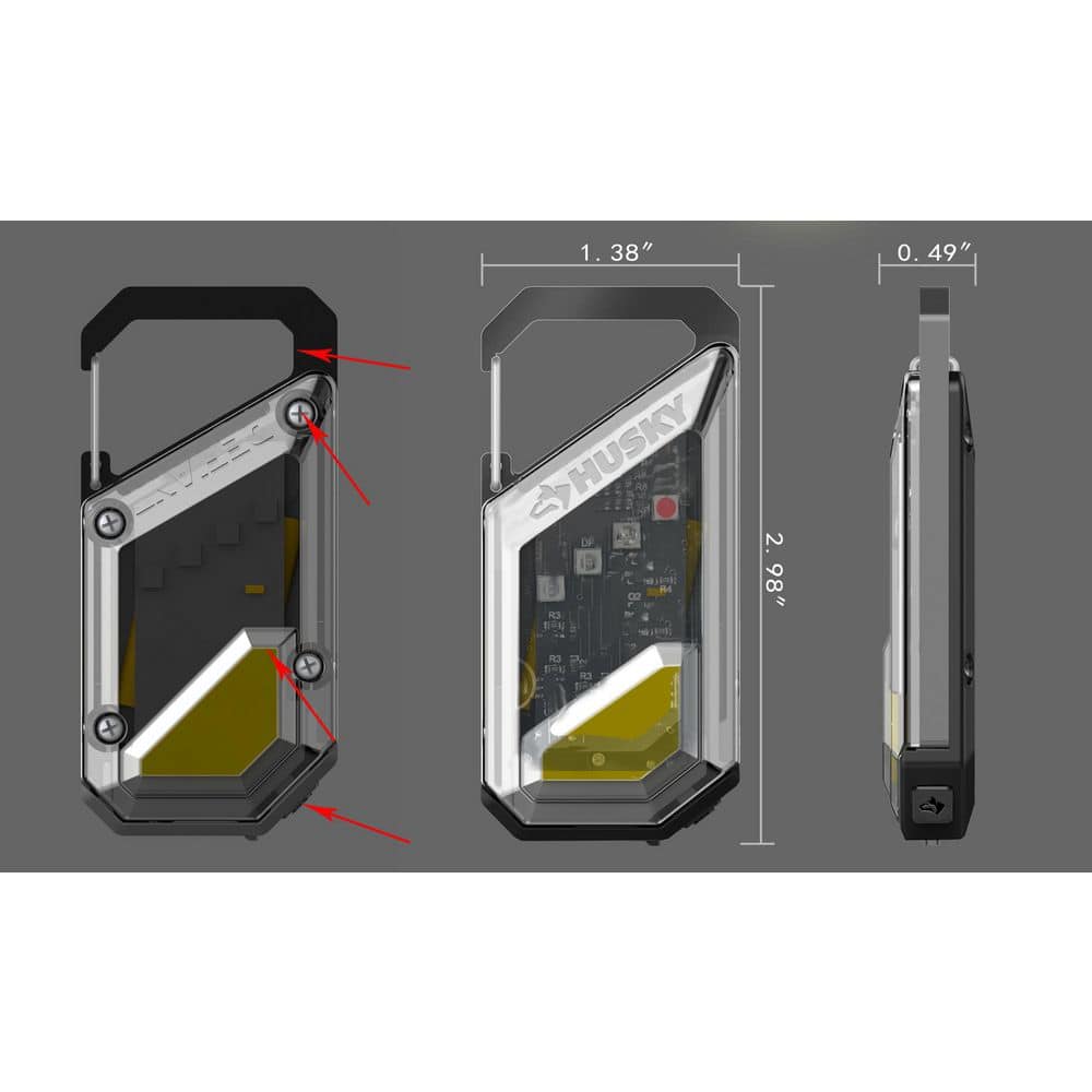 Husky Husky 200lm Multi Function Rechargeable Keychain Light(2