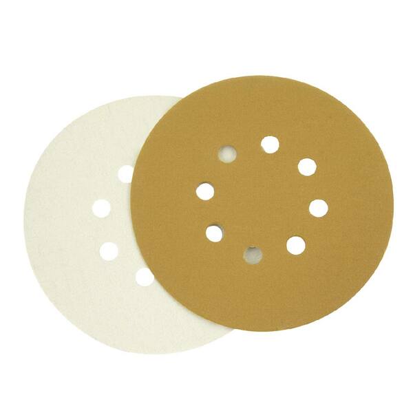 50 Pack Gold POWERTEC 44208G-50 6 8 Hole 80 Grit Hook and Loop Sanding Discs 50 Pack Gold POWERTEC 44208G-50 6 8 Hole 80 Grit Hook and Loop Sanding Discs