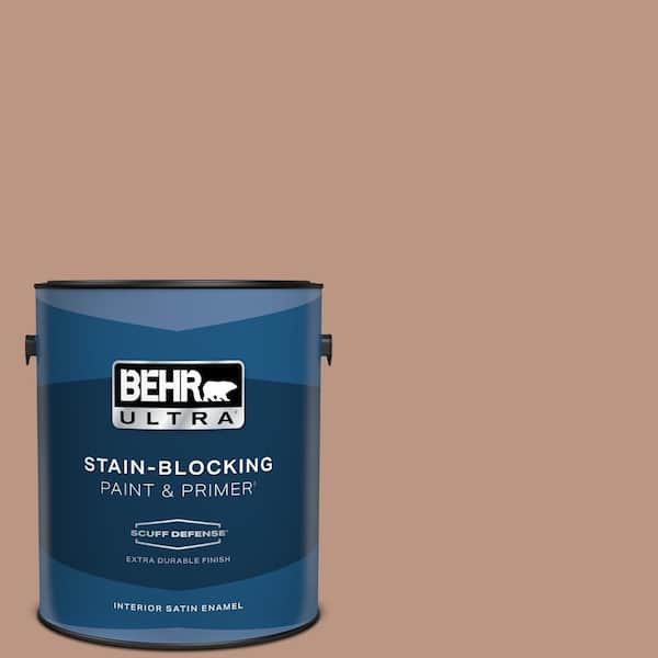 BEHR ULTRA 1 gal. #S190-4 Spiced Brandy Extra Durable Satin Enamel Interior Paint & Primer