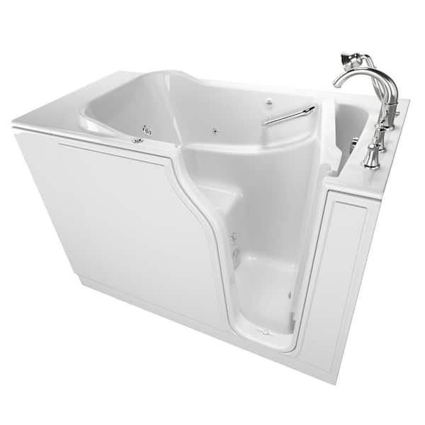 American Standard Gelcoat Value Series 52 in. Right Hand Walk-In Whirlpool Bathtub in White