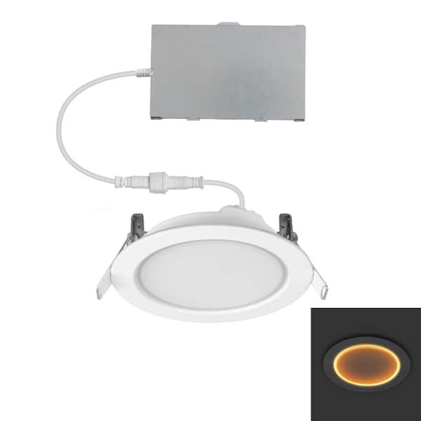 4in. Adjustable CCT and Lumen Canless IC Rated Dimmable Integrated LED Recessed Light Kit with Night Light