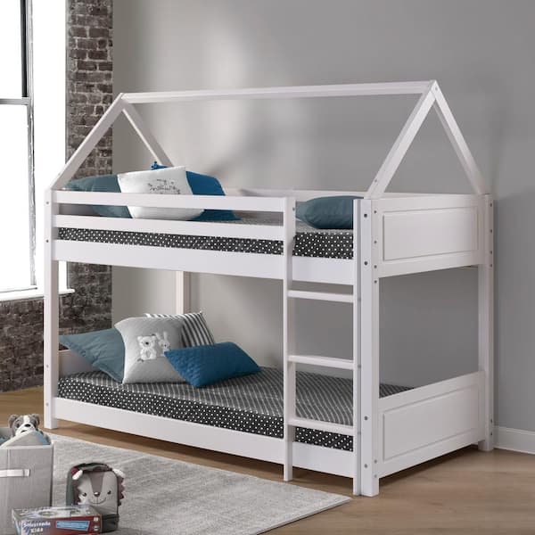 Powell Company Nico White Twin Bunk Bed, Bel Furniture Bunk Beds
