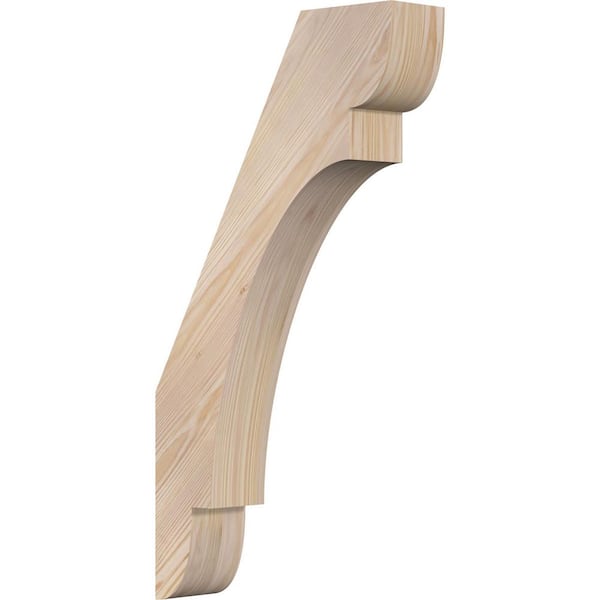 Ekena Millwork 3 1/2"W x 14"D x 26"H Olympic Smooth Knee Brace, Douglas Fir