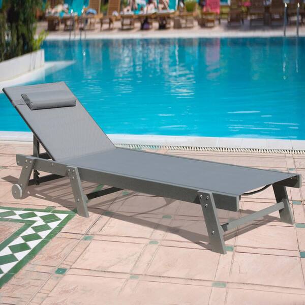 vmgreen Outdoor Patio Chaise Lounge Small Headrest Waterproof