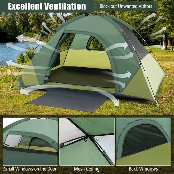 backpacking tents for ventilation and rain 2 Person Camping Tent with Fly Carrying Bag poles not included) Core Equipment 9-Person Instant Cabin