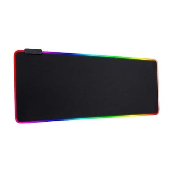 Vrbgify RGB Gaming Mouse Mat Pad with 14-Lighting Modes, 2-Brightness, Anti-Slip Rubber Base with Waterproof Coating Mouse Mat