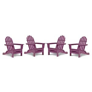 Icon Lilac Recycled Plastic Adirondack Chair (4-Pack)