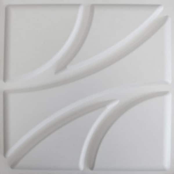 Kingsman Hardware 19.6 in. x 19.6 in. x 1 in. Off-White Plant Fiber Root Design Glue-On Wainscot Wall Panels (10-Pack)