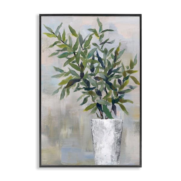 Splayed Plant Leaves by Cloverfield & Co. Black Framed Nature Giclee Art Print 18 in. x 12 in.