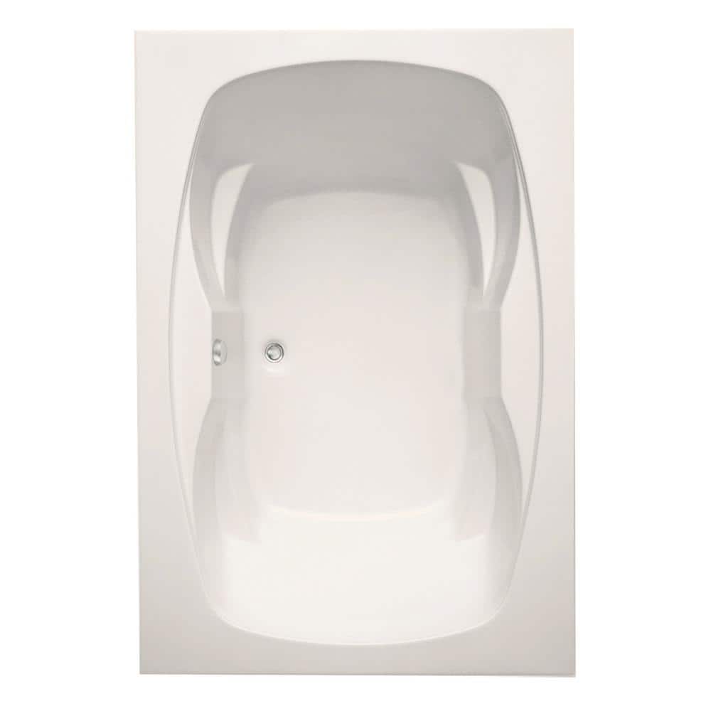 Hialeah II 72 in. x 42 in. Rectangular Soaking Bathtub Center Drain in Acr