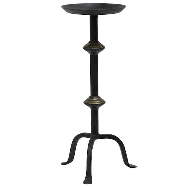 StyleCraft Fireside 13 in. Dark Bronze, Brass Metal Candle Holder